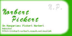 norbert pickert business card